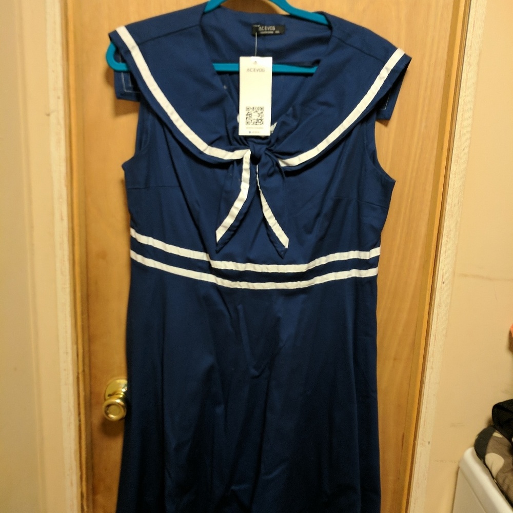 2xl sailor swing dress